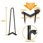 12 Inch Hairpin Legs For Furniture Set Of 4 Heavy Duty Industrial Metal Table   