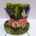 Disney Parks Mad Hatter Mini Top Hat Green Pink Alice In Wonderland