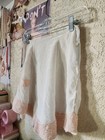 1920s 1930s Vintage Light Blue Tap Shorts With Light Pink Lace Trim