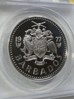 1977 Barbados  2 Coral And Fish Proof Graded Pr 69 Dcam By Anacs