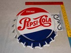 Vintage Drink Pepsi Cola Diecut 14  Metal Soda Pop Gasoline Oil Flange Sign M173