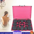 20pcs Hot Stone Massage Kit Volcanic Basalt Stone Rock Spa Massager   Warmer Box