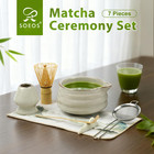 Matcha Whisk Set  7 Pcs Ceramic Matcha Kit  Include Matcha Bowl  Bamboo Whisk  c