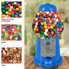 Popcorn Gumball Machine With Coin Bank  Blue  15      Vintage