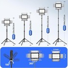 2 Pack Led Video Photography Lighting Kit With 54   Tripod Stand  Dimmable 5600k