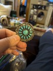Vintage J   E Wilson Sterling Silver   Turquoise Navajo Cluster Brooch pin