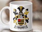 Tallant Family Heraldic Coat Of Arms Crest Mug