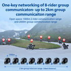 Shark Pro Motorcycle Helmet Intercom Bluetooth Headset 8 Riders 2000m Interphone