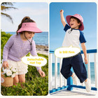 Kids Upf 50  Sun Hat For Boys Girls Wide Brim Lightweight Bucket Hat For Hiking