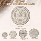 4 Pcs Round Woven Placemats  7  Braided Placemat  Gradient Gray