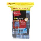 Hanes Men s Moisture-wicking Boxer Underwear Pack  Cotton Blend  10-pack
