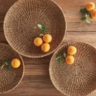 Seagrass Round Trays  Set Of 3