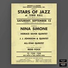 Nina Simone - Horace Silver - J j  Johnson Jazz Poster - Town Hall - 1959