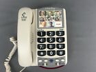 Clarity P300 Amplified Landline Corded Amplified Sound Photo Dial Phone - White