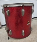 1960 s Ludwig Drum Co 16  Classic Red Sparkle Floor Tom For Your Set Restoration