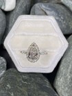 4 20 Ctw Pear Real Moissanite Women s Engagement Ring 14k White Gold Plated