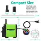 Fountain Submersible Water Pump  10watt 160gph Adjustable Aquarium Pump With    