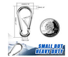 10 Pcs Stainless Steel Carabiners Spring Snap Hooks Heavy Duty Keychain Clip New