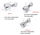 925 Sterling Silver Pendant Bail Connector Pinch Clasp For Necklace Findings Diy