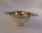 English Sterling London 1893 Salt Cellar s  W  Reticulated Handles