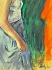 Raphael Soyer  handmade  Drawing On Old Paper Signed   Stamped  Vtg Art