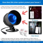 Wireless Diy Security Alert System 110db Loud Burglar Alarm For Home Apartment