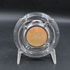 Coca-cola Clear Glass Ashtray Round Red Disc Bottle Logo Coke 5  Vintage 