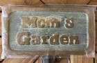 Nos Cast Iron Mom   s Garden Stake Plaque Sign Vintage Sealed - Plaque Is 7 5   x4   