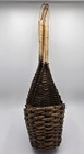 Vintage Woven Wicker Nesting Wall Pocket Basket Boho Set Of 3 Hanging Baskets