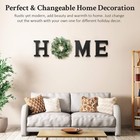 Wood Home Sign For Wall Decor Wooden Home Letters With Wreath Artificial Euca   