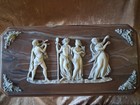 Incolay Studios Inc Wood   Stone Jewelry Box Velvet Lined Brown gray I-12501