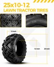 Set Of 2 Atv utv Tires Z-13025x10-126p 2