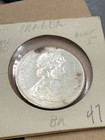 1965 Canada Silver Dollar Au bu 80  Silver Dollar  tarnish Spots   476