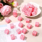 Poen 30 Pcs Dice Set Opaque 16mm Dice Casino Theme Party With White Pips For    
