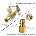R134a Self-sealing Can Tap With R134a Tank Adapter  1 4  Sae Valve Refrigerant 
