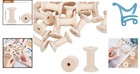 20pcs Wooden Thread Spools Empty Bobbins For Sewing Embroidery Crafting