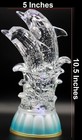Pair Of Dolphin  Led Lighted Sparkling Multi-color Changing Home Decor Figurine