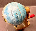 Vintage 1950s Tin   Metal World Globe Pencil Sharpener  Made In West Germany