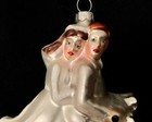 Wedding bride groom On Motorcycle scooter marriage Ornament just Married nwt