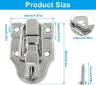 10pcs Toggle Hasp Latches Silver Metal Duckbilled Lock Classical Box Buckle