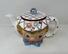 Lefton Miss Dainty Teapot Little Girl Face Vintage Mcm Japan  321 Minor Flaws