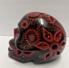 Hand Painted Folk Art Ceramic Sugar Skull Mexico Day Of Dead Dia De Los Muertos 