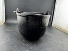 Antique Cast Iron Small Cauldron W  Bail Handle  Early   mid 19th Century Rare