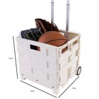 Collapsible Utility Cart Folding Shopping Cart Portable Rolling Crate Handcart