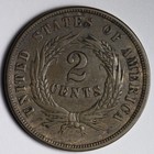 1864 Two Cent Piece Au  unc E147 Oiem
