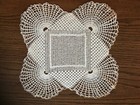 Cream Crochet Geometric Doily With Rounded Corners 10 