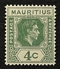 Travelstamps  1938 Mauritius Stamps Scott  213 4 Cent Kgvi  Mint  Mogh