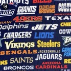 All Teams Nfl Cotton Fabric  Rare  By The Half Yard