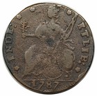 1787 Connecticut Copper  Draped Bust Left  Scarce Miller 33 36-t 1  R5 