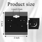 200 Pcs 2x2 Inch Black Earring Card Holders Velvet Hanging Jewelry Display Cards